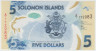 Банкнота. Соломоновы острова. 5 долларов 2019 год. ав.