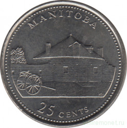 Монета. Канада. 25 центов 1992 год. 125 лет Конфедерации Канада. Манитоба.