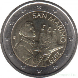 Монета. Сан-Марино. 2 евро 2019 год.