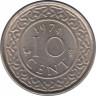 Монета. Суринам. 10 центов 1974 год. ав.