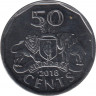 Монета. Свазиленд. 50 центов 2018 год. ав.