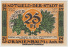 Бона. Нотгельд. Германия. Город Ораниенбаум. 25 пфеннигов 1922 год. 1024.1.1.1. ав.