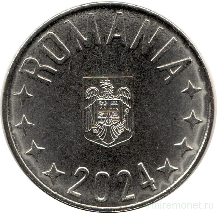 Монета. Румыния. 10 бань 2024 год.
