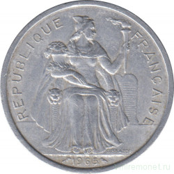 Монета. Французская Полинезия. 5 франков 1965 год.