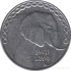 Монета. Алжир. 5 динаров 2010 год.