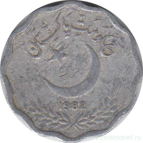 Монета. Пакистан. 10 пайс 1982 год.