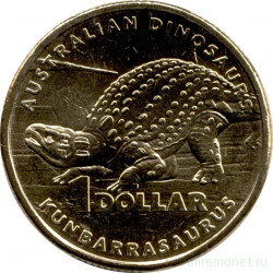 Монета. Австралия. 1 доллар 2022 год. Австралийские динозавры - Кунбарразавр.