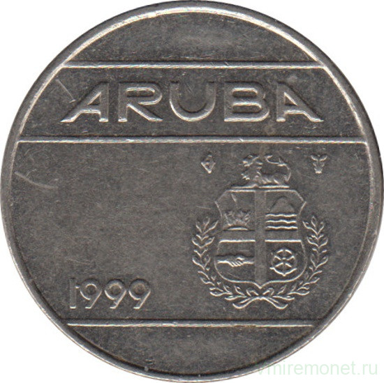 Монета. Аруба. 25 центов 1999 год.
