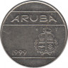 Монета. Аруба. 25 центов 1999 год. ав.