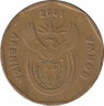 Монета. Южно-Африканская республика (ЮАР). 20 центов 2001 год. ав.