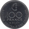 Монета. Коморские острова. 100 франков 2013 год. рев.
