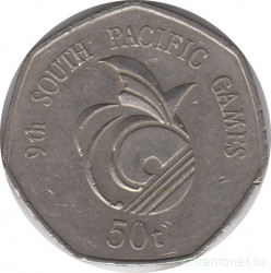 Монета. Папуа - Новая Гвинея. 50 тойя 1991 год. IX Тихоокеанские игры.