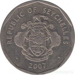 Монета. Сейшельские острова. 5 рупий 2007 год.