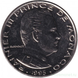 Монета. Монако. 1 франк 1995 год.