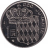 Монета. Монако. 1 франк 1995 год.