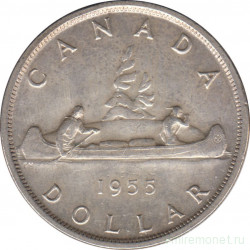 Монета. Канада. 1 доллар 1955 год.