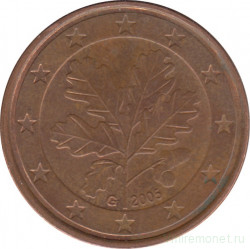 Монета. Германия. 5 центов 2005 год (G).