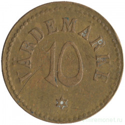 Жетон игровой. Швеция. Гетеборг. Для автоматов "Värdemärke". 10 оре 1923 год. 
