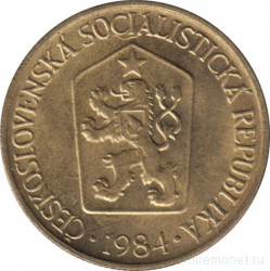 Монета. Чехословакия. 1 крона 1984 год.