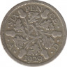 Монета. Великобритания. 6 пенсов 1929 год. ав.