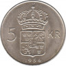 Монета. Швеция. 5 крон 1954 год. ав.