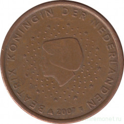 Монета. Нидерланды. 5 центов 2007 год.