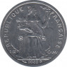 Монета. Новая Каледония. 1 франк 2002 год. ав.