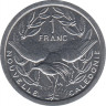 Монета. Новая Каледония. 1 франк 2002 год. рев.