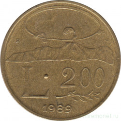 Монета. Сан-Марино. 200 лир 1989 год. 16 веков истории Сан-Марино.