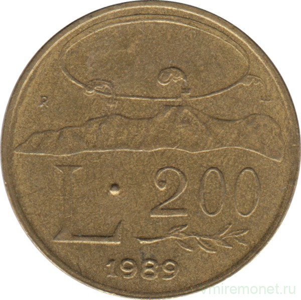 Монета. Сан-Марино. 200 лир 1989 год. 16 веков истории Сан-Марино.