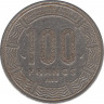 Монета. Центральноафриканский экономический и валютный союз (ВЕАС). 100 франков 1985 год. ав.