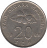 Монета. Малайзия. 20 сен 1989 год. ав.