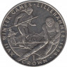 Монета. Гибралтар. 1 крона 1993 год. XVII зимние Олимпийские игры. Лиллехаммер 1994. Лыжные гонки. ав.