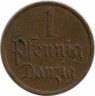 Монета. Польша. Данциг. 1 пфенниг 1937 год. ав