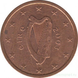 Монета. Ирландия. 2 цента 2003 год.