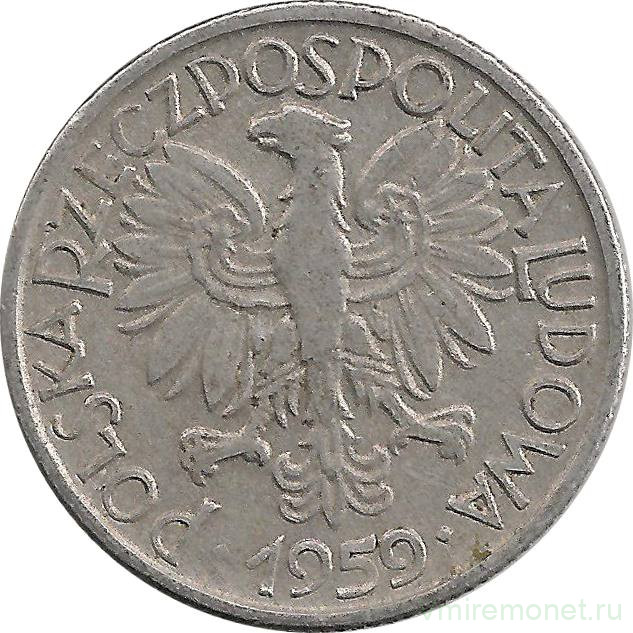 Монета. Польша. 2 злотых 1959 год.