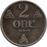 Монета. Норвегия. 2 эре 1944 год.