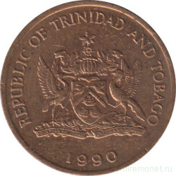 Монета. Тринидад и Тобаго. 1 цент 1990 год.