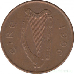 Монета. Ирландия. 2 пенса 1996 год.