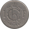 Монета. Люксембург. 1 франк 1953 год. рев.