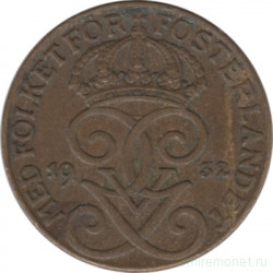 Монета. Швеция. 1 эре 1932 год.