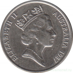 Монета. Австралия. 5 центов 1987 год.