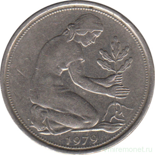 Монета. ФРГ. 50 пфеннигов 1979 год. Монетный двор - Штутгарт (F).