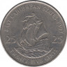 Монета. Восточные Карибские государства. 25 центов 1997 год. ав.