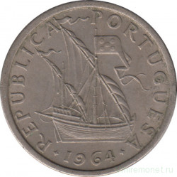 Монета. Португалия. 5 эскудо 1964 год.