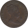Монета. Испания. 8 мараведи 1842 год. J. ав.