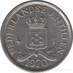 Монета. Нидерландские Антильские острова. 10 центов 1970 год.