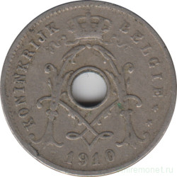 Монета. Бельгия. 5 сантимов 1910 год. BELGIE.