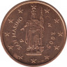 Монета. Сан-Марино. 2 цента 2005 год.  ав.