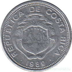 Монета. Коста-Рика. 25 сентимо 1989 год.